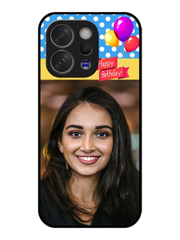 Custom Vivo V70 5G Custom Glass Phone Case - Happy Birthday Design