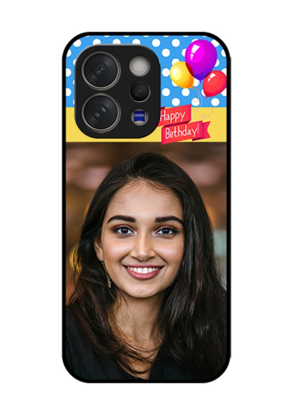 Vivo V70 5G Custom Glass Phone Case - Happy Birthday Design