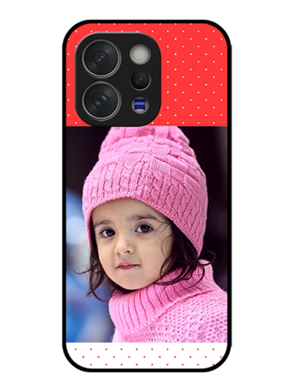 Custom Vivo V70 5G Custom Glass Phone Case - Red Pattern Design