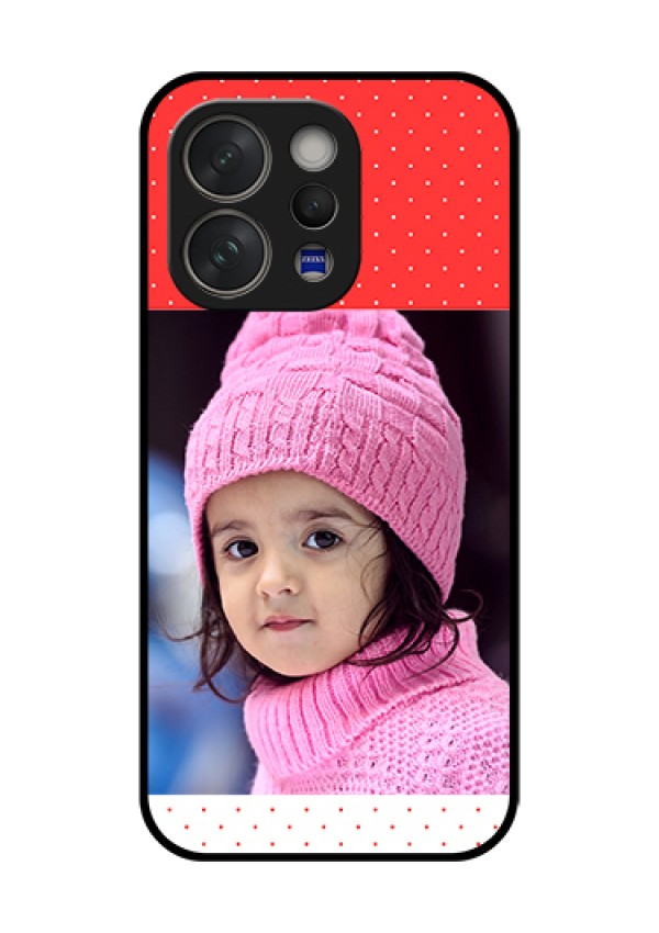 Vivo V70 5G Custom Glass Phone Case - Red Pattern Design