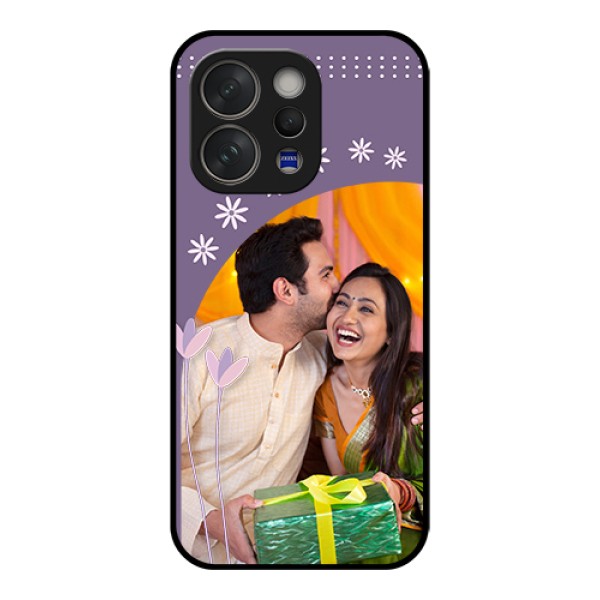 Vivo V70 5G Custom Glass Phone Case - Lavender Flowers Design