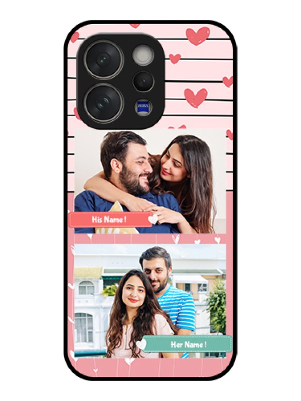 Custom Vivo V70 5G Custom Glass Phone Case - Photo With Heart Design
