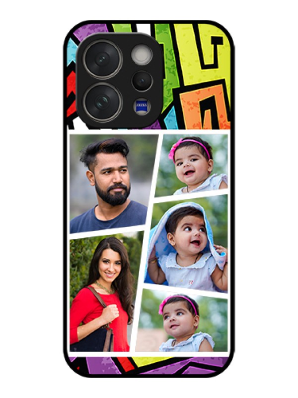 Custom Vivo V70 5G Custom Glass Phone Case - Graffiti Pattern Design