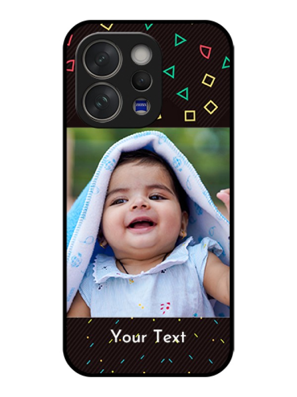 Custom Vivo V70 5G Custom Glass Phone Case - With Confetti Birthday Design