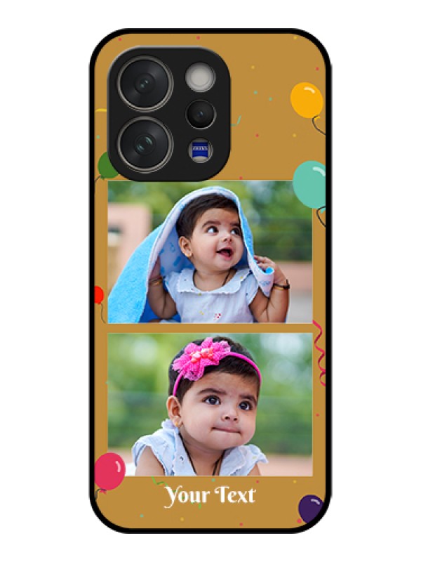 Custom Vivo V70 5G Custom Glass Phone Case - Image Holder With Birthday Celebrations Design