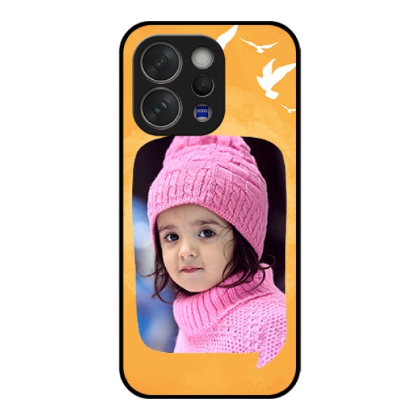Vivo V70 5G Custom Glass Phone Case - Water Color Design With Bird Icons Vivo V70 5G Custom Glass Phone Case - Water Color Design With Bird Icons