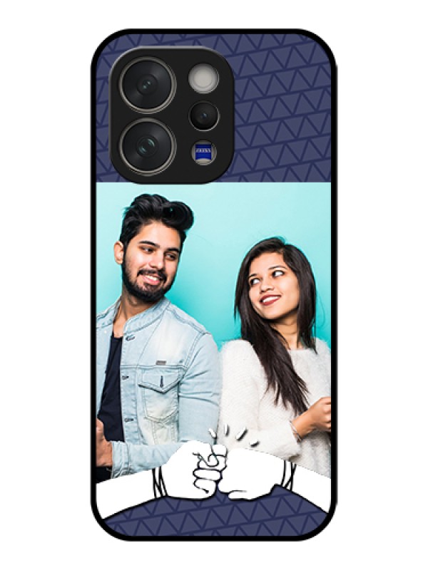 Custom Vivo V70 5G Custom Glass Phone Case - With Best Friends Design
