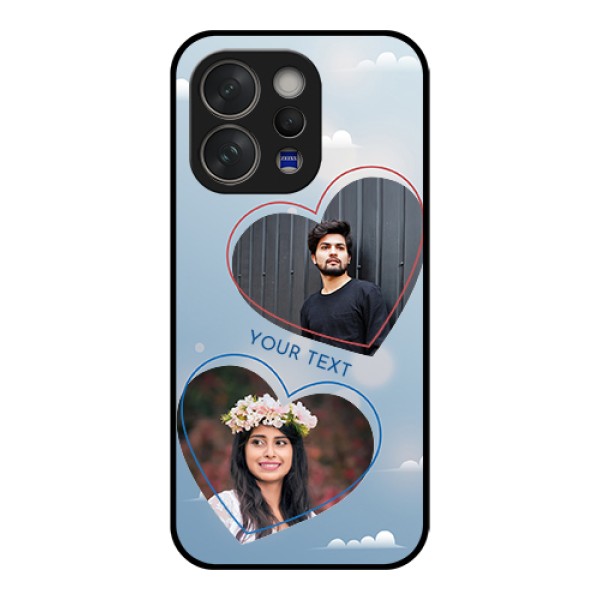 Vivo V70 5G Custom Glass Phone Case - Blue Color Couple Design