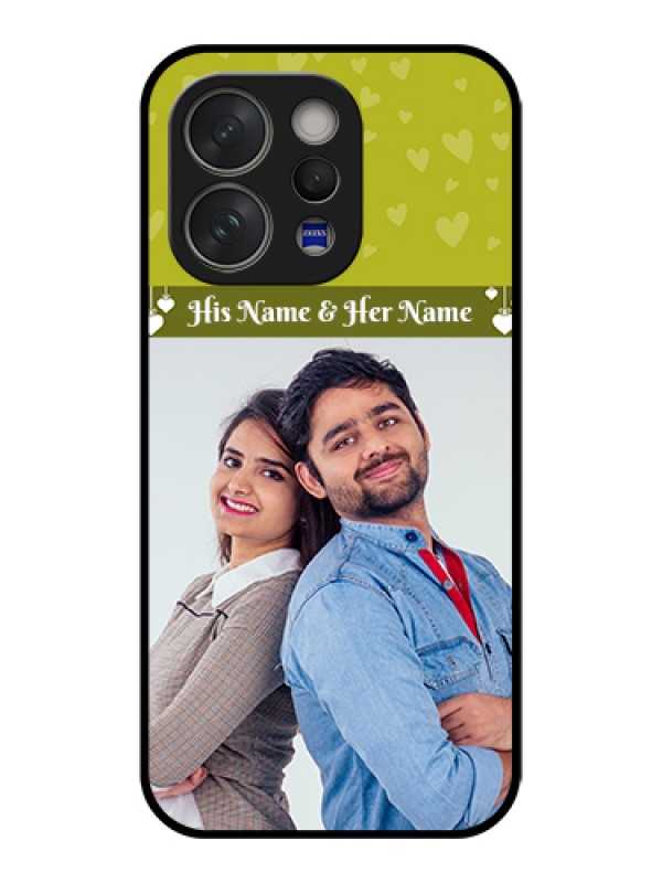 Custom Vivo V70 5G Custom Glass Phone Case - You & Me Heart Design