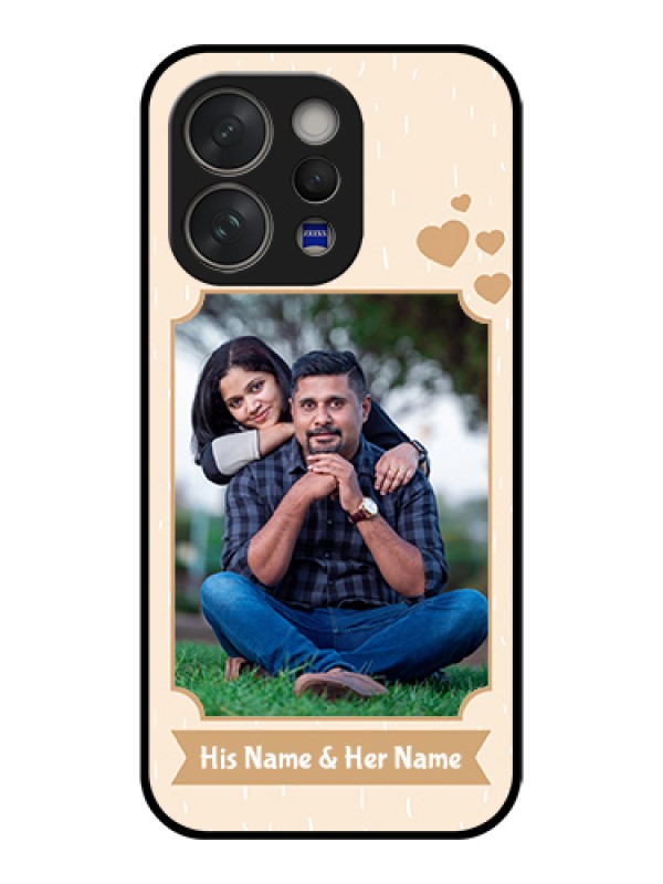 Custom Vivo V70 5G Custom Glass Phone Case - With Confetti Love Design