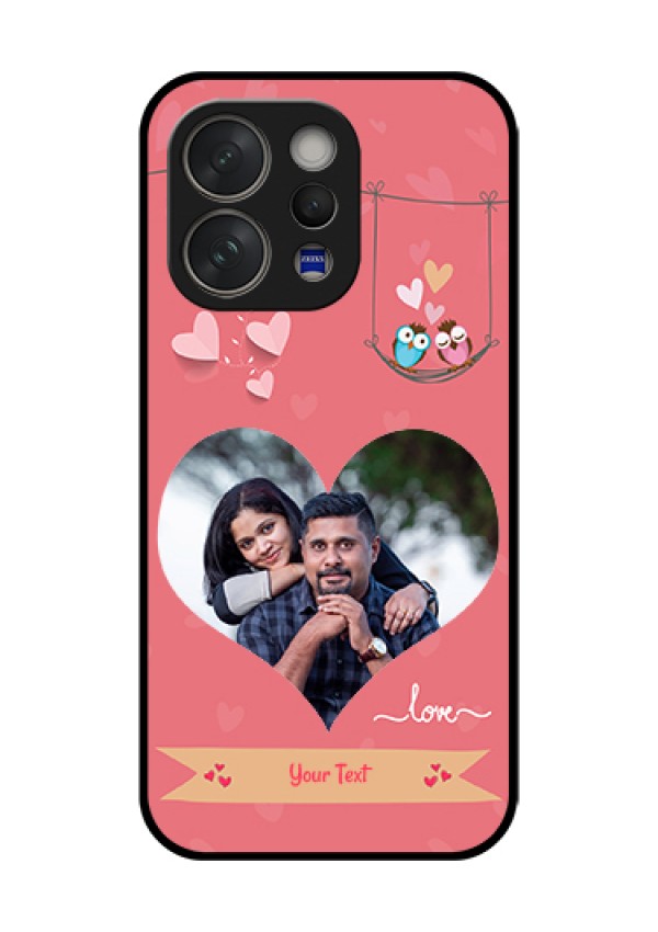 Vivo V70 5G Custom Glass Phone Case - Peach Color Love Design
