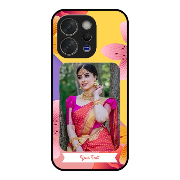 Vivo V70 5G Custom Glass Phone Case - 3 Image With Vintage Floral Design Vivo V70 5G Custom Glass Phone Case - 3 Image With Vintage Floral Design