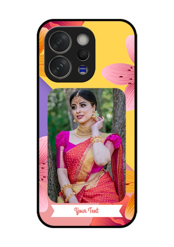 Vivo V70 5G Custom Glass Phone Case - 3 Image With Vintage Floral Design
