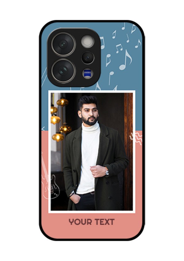 Vivo V70 5G Custom Glass Phone Case - With Color Musical Note Design