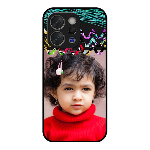 Vivo V70 5G Custom Glass Phone Case - Neon Abstract Design