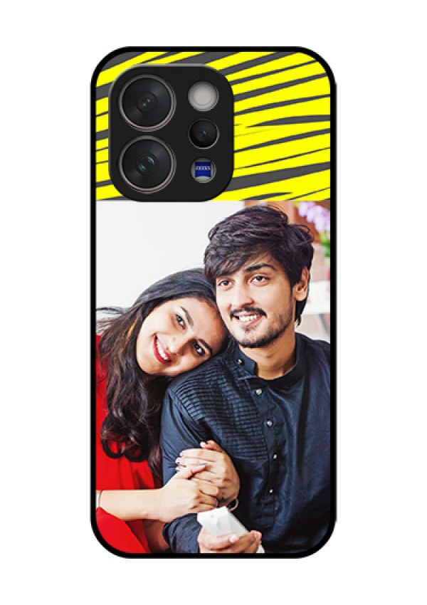 Vivo V70 5G Custom Glass Phone Case - Yellow Abstract Design
