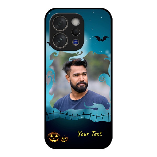 Vivo V70 5G Custom Glass Phone Case - Halloween Frame Design