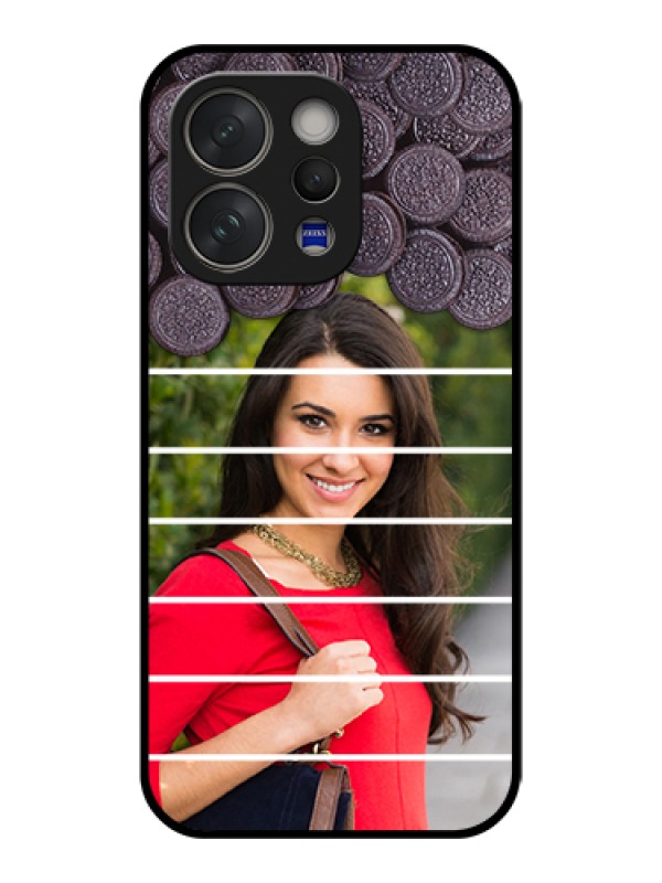 Custom Vivo V70 5G Custom Glass Phone Case - With Oreo Biscuit Design