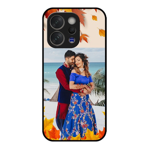 Vivo V70 5G Custom Glass Phone Case - Autumn Maple Leaves Design