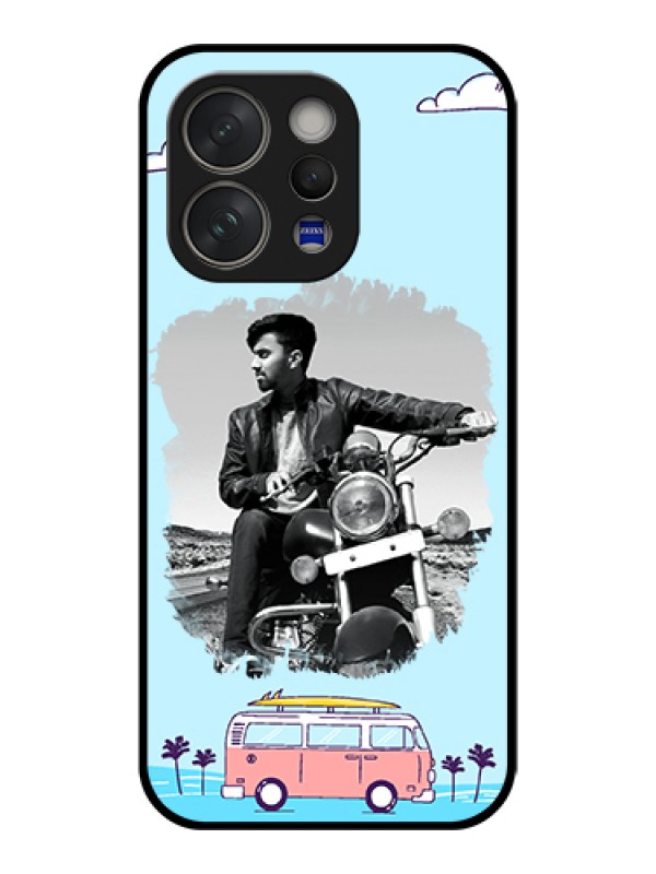 Custom Vivo V70 5G Custom Glass Phone Case - Travel & Adventure Design