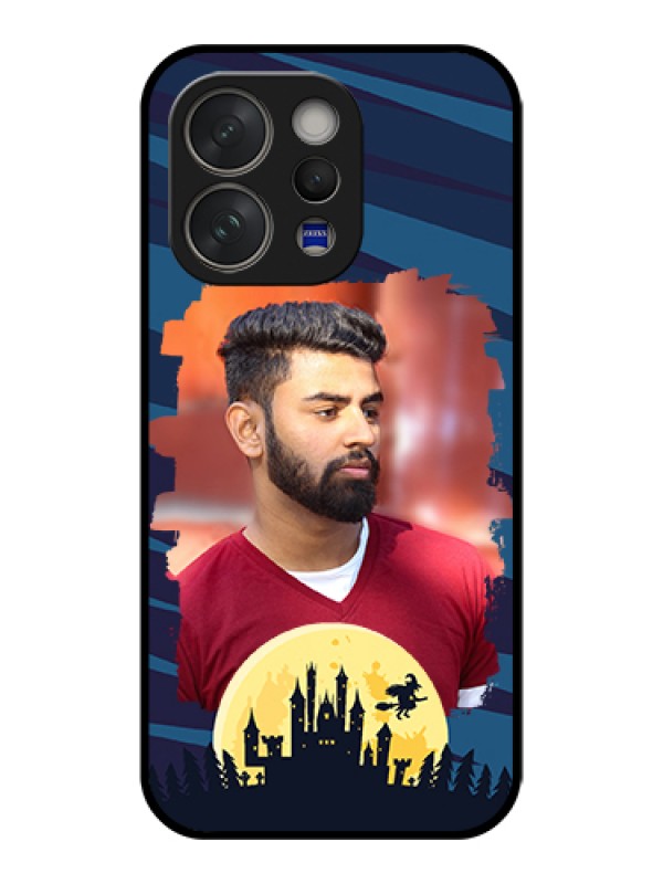 Custom Vivo V70 5G Custom Glass Phone Case - Halloween Witch Design