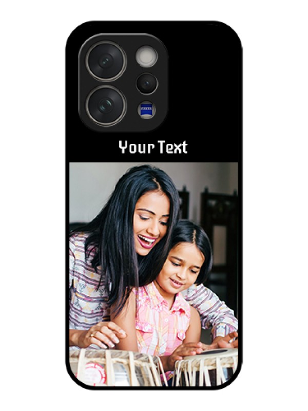 Custom Vivo V70 5G Custom Glass Phone Case - Photo With Name Design