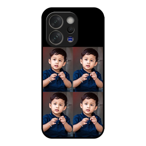 Vivo V70 5G Custom Glass Phone Case - 4 Image Holder Design