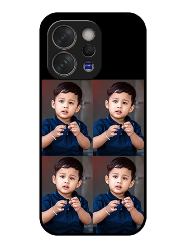 Custom Vivo V70 5G Custom Glass Phone Case - 4 Image Holder Design