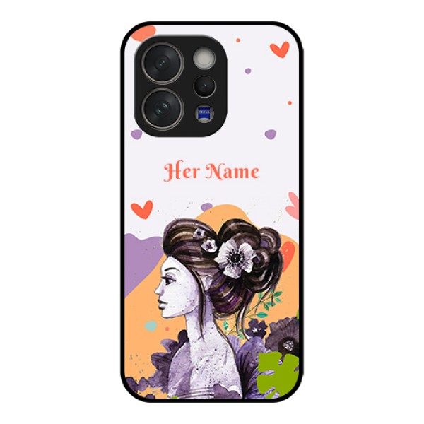 Vivo V70 5G Custom Glass Phone Case - Woman And Nature Design