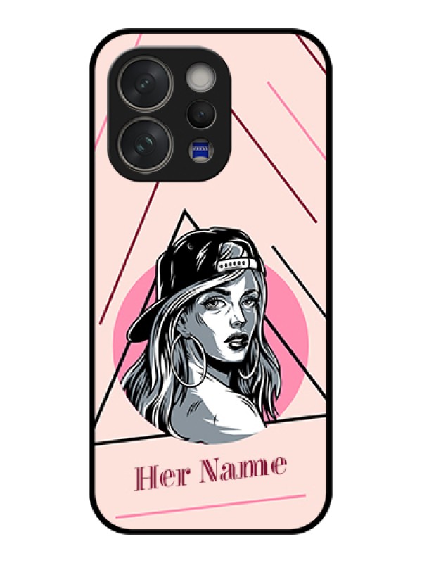 Custom Vivo V70 5G Custom Glass Phone Case - Rockstar Girl Design