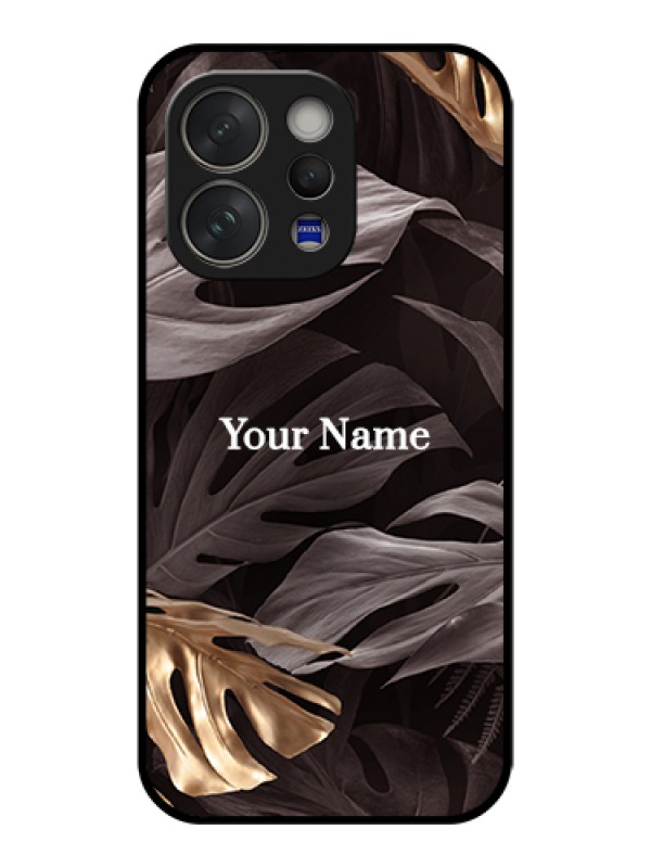 Custom Vivo V70 5G Custom Glass Phone Case - Wild Leaves Digital Paint Design