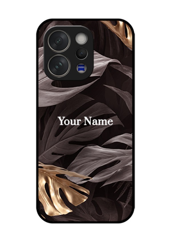 Vivo V70 5G Custom Glass Phone Case - Wild Leaves Digital Paint Design