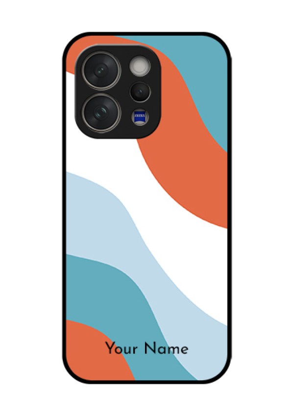 Vivo V70 5G Custom Glass Phone Case - Coloured Waves Design