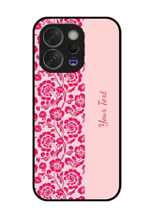 Vivo V70 5G Custom Glass Phone Case - Attractive Floral Pattern Design
