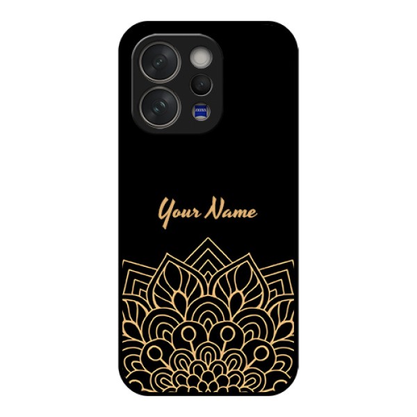 Vivo V70 5G Custom Glass Phone Case - Golden Mandala Design