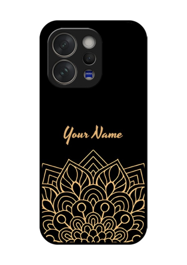 Vivo V70 5G Custom Glass Phone Case - Golden Mandala Design