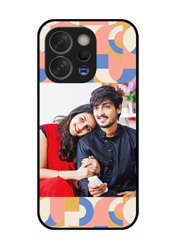 Vivo V70 5G Custom Glass Phone Case - Semi - Circle Maze Pattern Design