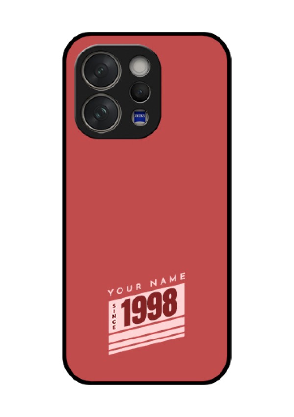 Vivo V70 5G Custom Glass Phone Case - Red Custom Year Of Birth Design