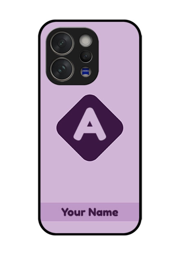 Vivo V70 5G Custom Glass Phone Case - Custom Letter In Curved Badge Design