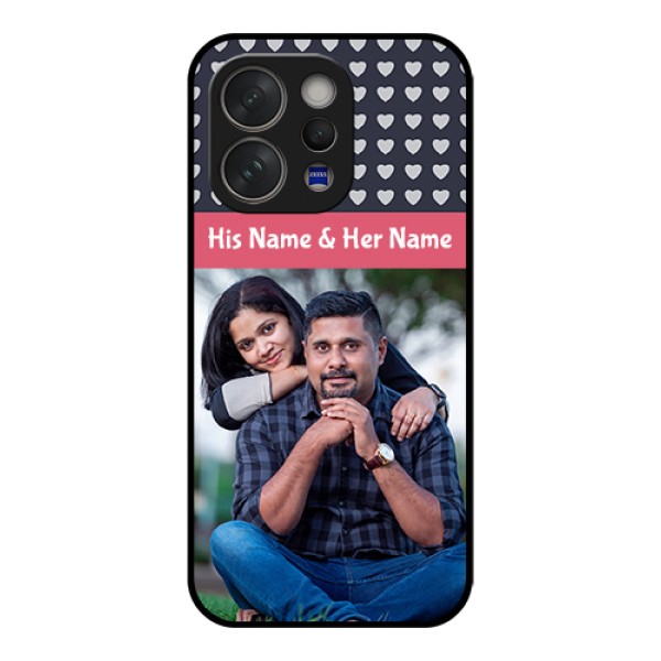 Vivo V70 Elite 5G Custom Glass Phone Case - Love Symbols Design
