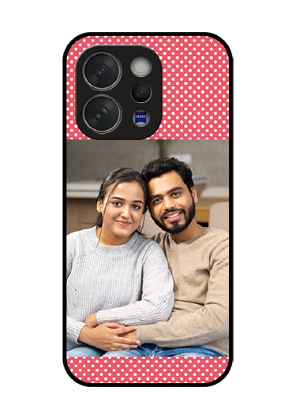 Vivo V70 Elite 5G Custom Glass Phone Case - White Dotted Design