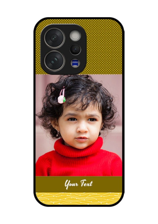 Vivo V70 Elite 5G Custom Glass Phone Case - Simple Green Color Design