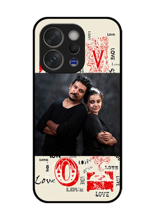 Vivo V70 Elite 5G Custom Glass Phone Case - Trendy Love Design Case
