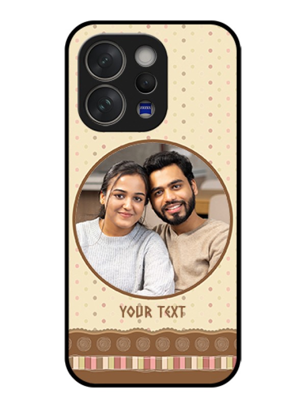 Custom Vivo V70 Elite 5G Custom Glass Phone Case - Brown Dotted Mobile Case Design
