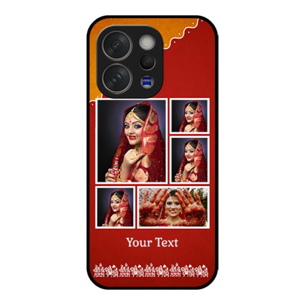 Vivo V70 Elite 5G Custom Glass Phone Case - Wedding Pic Upload Design