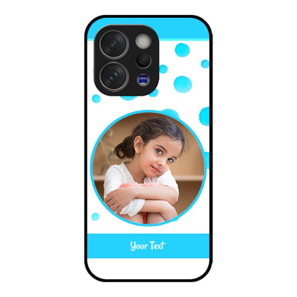 Vivo V70 Elite 5G Custom Glass Phone Case - Blue Bubbles Pattern Design