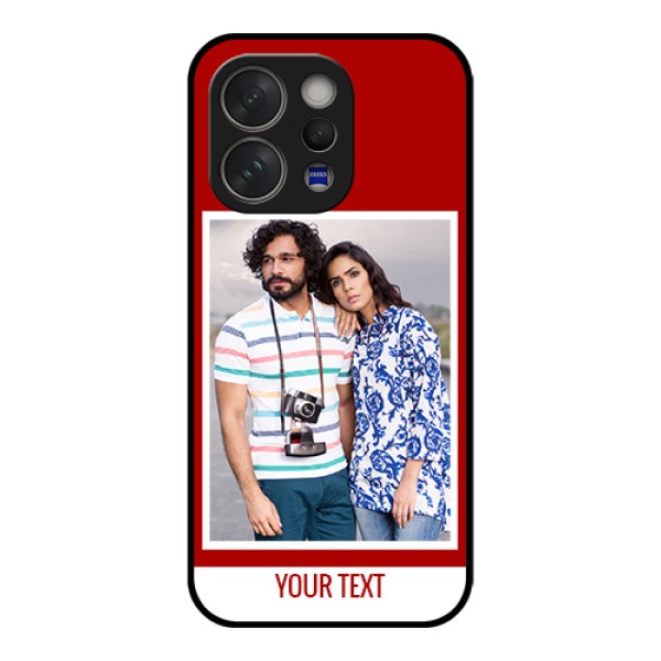Vivo V70 Elite 5G Custom Glass Phone Case - Red Color Design