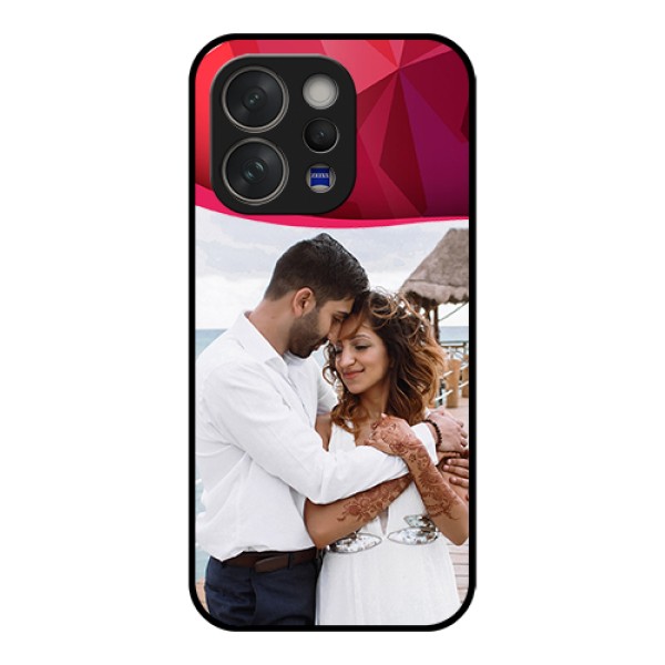 Vivo V70 Elite 5G Custom Glass Phone Case - Red Abstract Design
