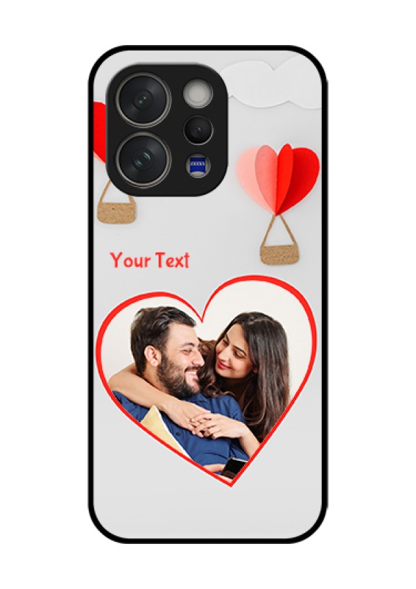 Vivo V70 Elite 5G Custom Glass Phone Case - Parachute Love Design