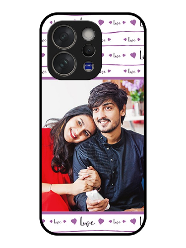 Custom Vivo V70 Elite 5G Custom Glass Phone Case - Couples Heart Design